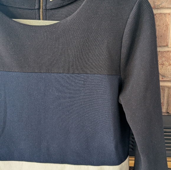 Women's Medium Madewell Ribbed Color Block Top with Zipper on Back - Picture 5 of 7